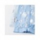 Robe bleue Elsa avec flocons de neige argentés