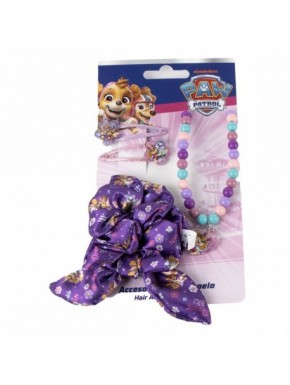 Set de belleza Paw Patrol en púrpura con lazo y collar