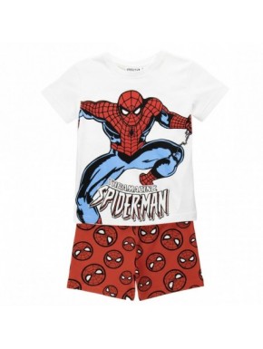 Pyjama court enfant Spider-Man avec t-shirt et short