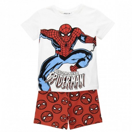Pyjama court enfant Spider-Man avec t-shirt et short