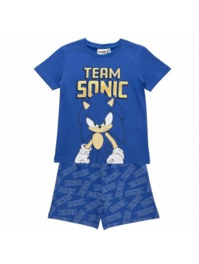 Pyjama court bleu Sonic pour enfants