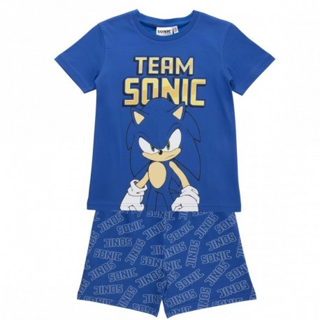 Pyjama court bleu Sonic pour enfants