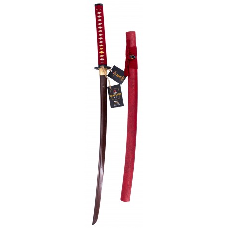 Katana funcional KURO KAMI Benibana con vaina roja