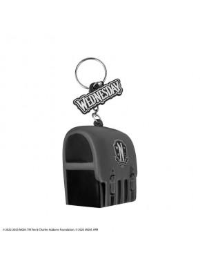 Llavero Wednesday Nevermore Academy mochila negra