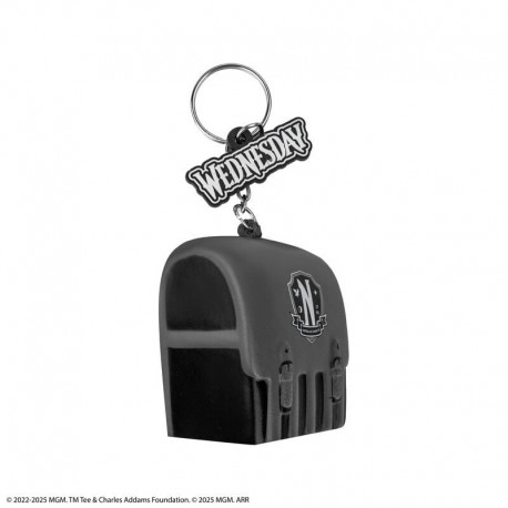 Llavero Wednesday Nevermore Academy mochila negra