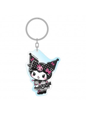 Llavero Sanrio Kuromi Pink Black Party 7 cm