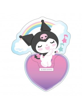 Figura acrílica holográfica de Kuromi de 6 cm en un diorama