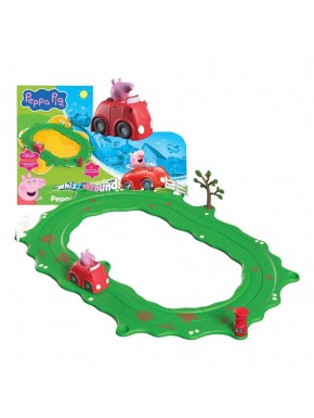 Set de circuit Peppa Pig avec voiture rouge