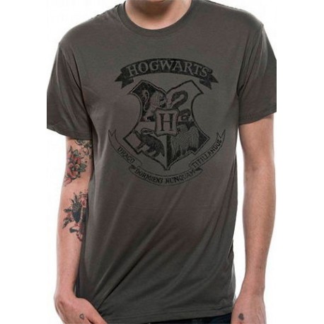 Camiseta Harry Potter Hogwarts Gris