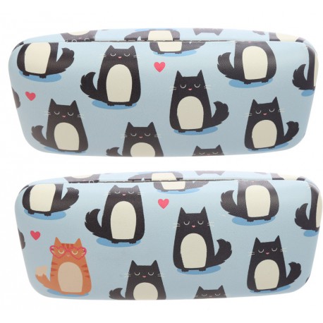 Eyeglass case Feline Cats Blue