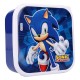 Pack de 3 fiambreras de Sonic en colores azul y rojo