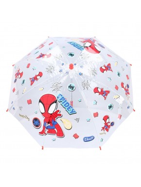 Guarda-chuva transparente do Homem-Aranha com design Spidey