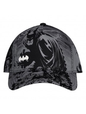 Casquette de baseball grise Batman avec design et logo