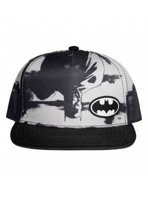 Gorra de béisbol Batman con logo upside down en blanco y negro
