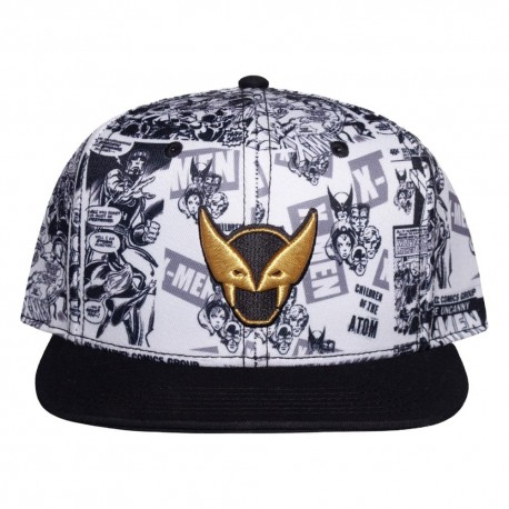 Gorra de béisbol Wolverine de Marvel en blanco y negro