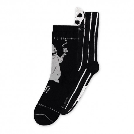 Chaussettes L'Étrange Noël de Monsieur Jack noir et blanc