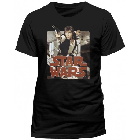 Camiseta Star Wars Han Solo Retro Badge