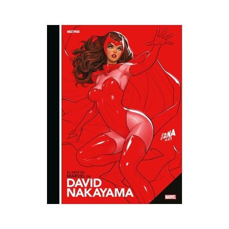 Libro El Arte de Marvel por David Nakayama, cubiertas rojas y personajes icónicos