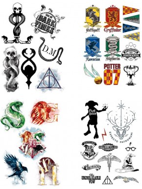 Set 35 Tatuajes Temporales Harry Potter