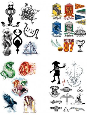 Set 35 Temporary Tattoos Harry Potter