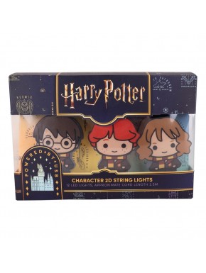 Luces de hadas Harry Potter 2D con personajes en diseño encantador