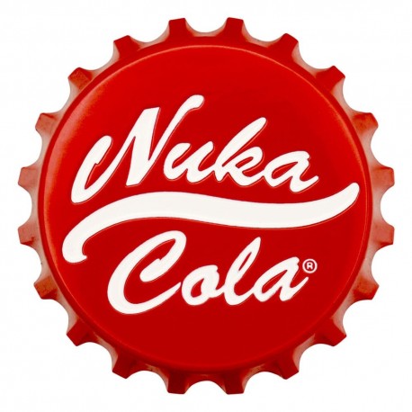 Abridor de garrafas Nuka-Cola de Fallout com design de tampinha