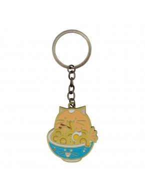 Llavero Fuzzballs con diseño de gato y noodles