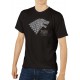 Camiseta Emblema Stark Juego de Tronos Negra