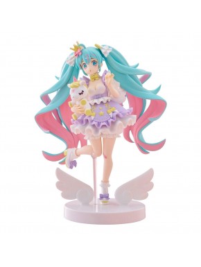 Estatua PVC Hatsune Miku Yumekawa Princess Lavender 21 cm