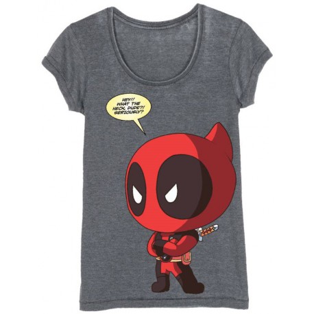 T-Shirt Girl Deadpool Chibi Marvel