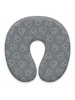 Almofada cervical cinza Disney Mickey e Minnie