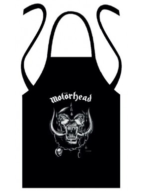 Avental preto de algodão com logo Motörhead