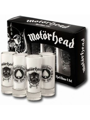 Set de 4 verres à shooter Motörhead avec design du groupe