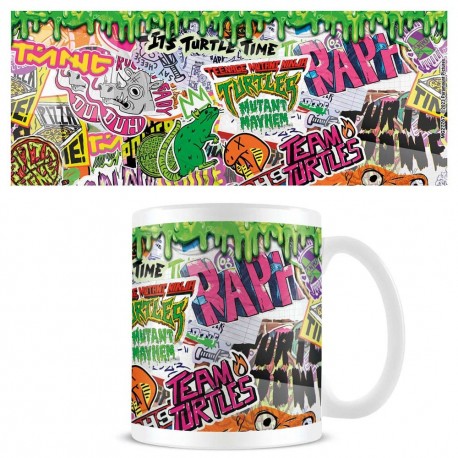 Taza cerámica Tortugas Ninja Mutant Mayhem Graffiti