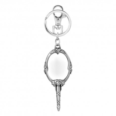 Llavero espejo de peltre de La Bella y la Bestia