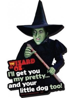 Imán de madera El Mago de Oz Funky Chunky con bruja