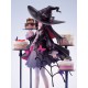 Estatua de bruja de Halloween con pasteles y calabaza en PVC