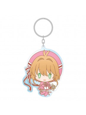 Porte-clés en acrylique Sakura Kinomoto de 8 cm