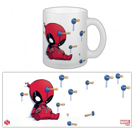 Taza de cerámica Marvel Deadpool Baby con diseño divertido