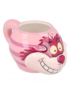 Caneca 3D Gato Cheshire da Disney em rosa