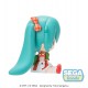 Figurine chibi de 8 cm de Hatsune Miku avec robe rouge et verte