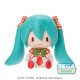 Figurine chibi de 8 cm de Hatsune Miku avec robe rouge et verte
