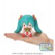 Figurine chibi de 8 cm de Hatsune Miku avec robe rouge et verte