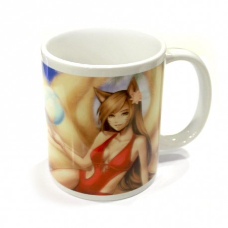 Caneca de LOL Ahri na praia