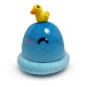 Peluche bleue Puddle Slime Stickie avec canard jaune