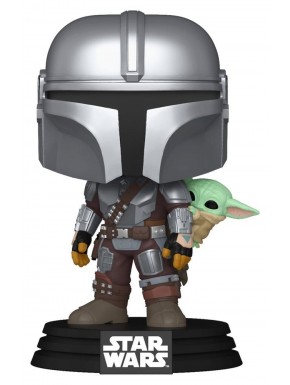 Figura POP de The Mandalorian con Grogu de 9 cm