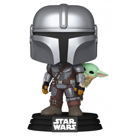 Figura POP de The Mandalorian con Grogu de 9 cm