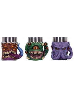 Mini-canecas D&D com designs de monstros