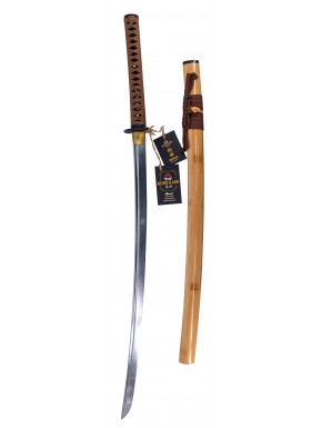 Katana KURO KAMI Takegami 'Dios del Bambú' con vaina de bambú