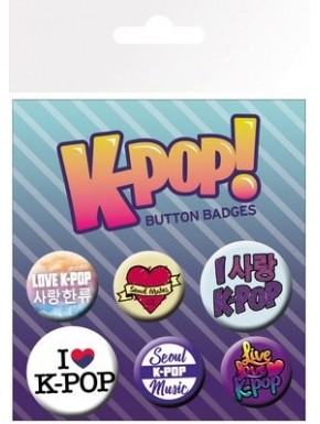 Pack de 6 badges design varié KPOP